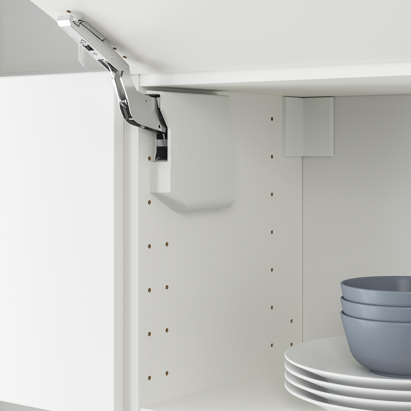 METOD wall cabinet horizontal w push-open white/Veddinge white - IKEA