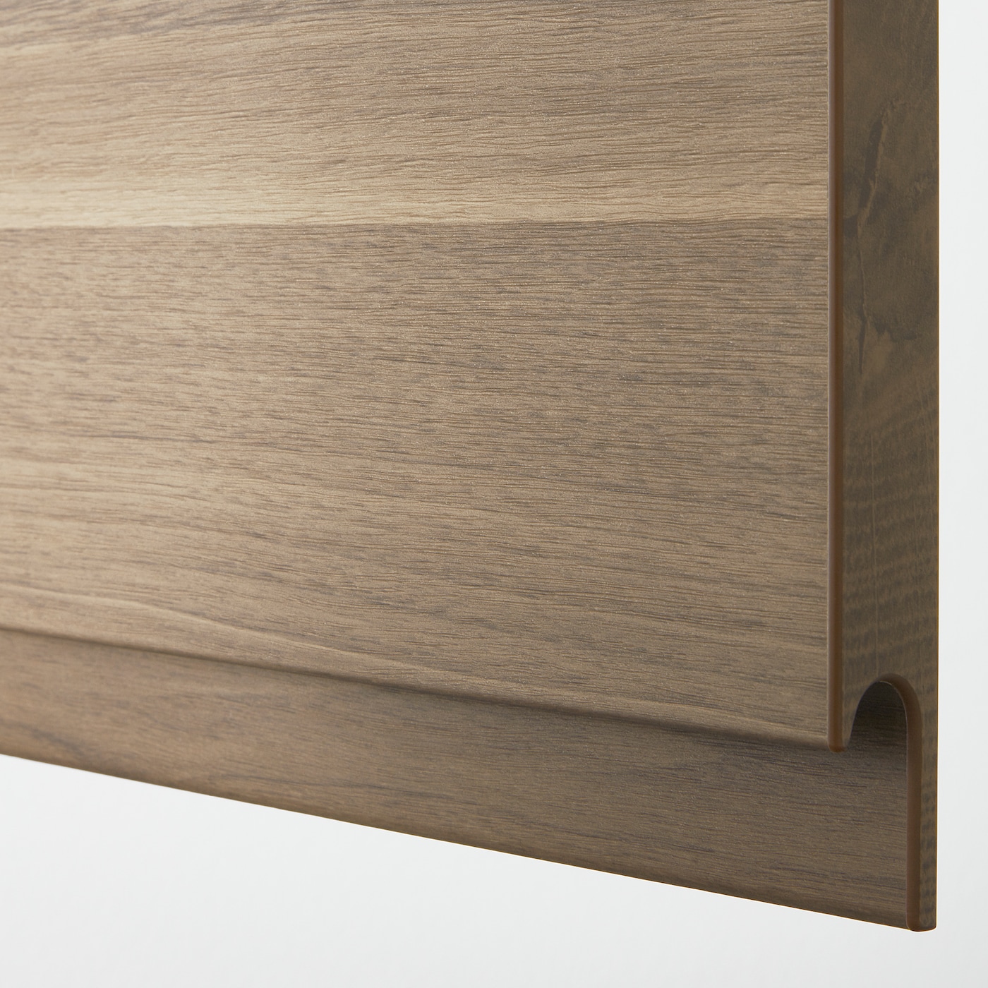 METOD wall cabinet horizontal white/Voxtorp walnut effect - IKEA