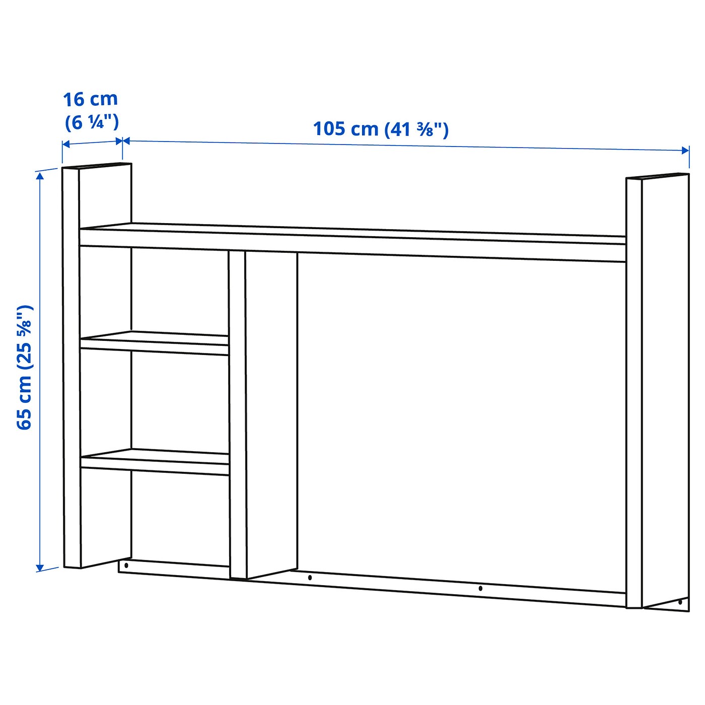 MICKE add on unit high black brown IKEA