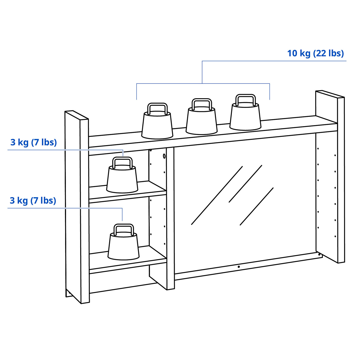 MICKE add-on unit high white - IKEA