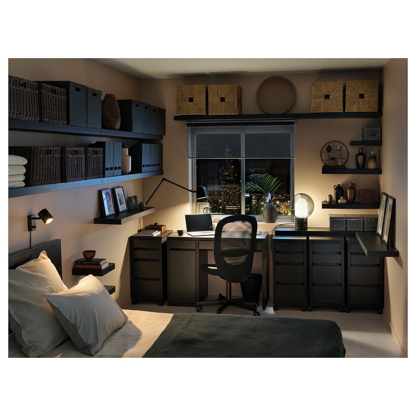 MICKE desk black-brown - IKEA