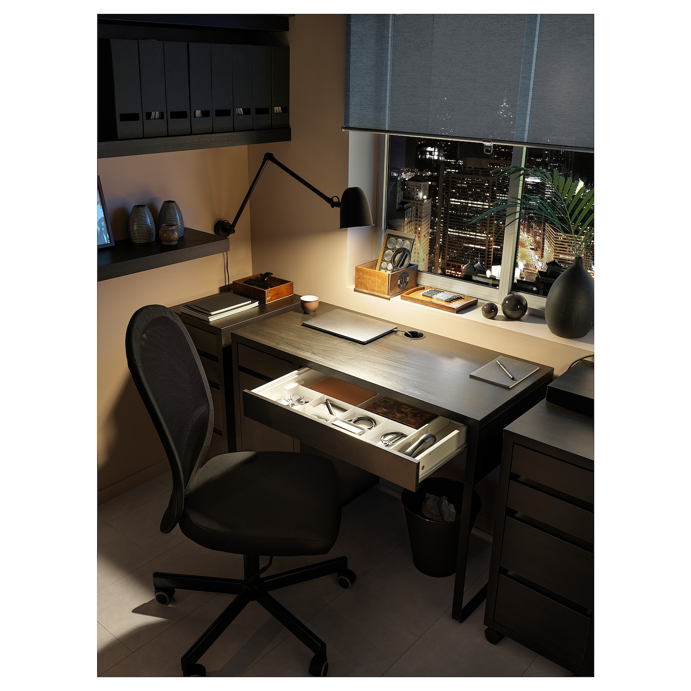 MICKE desk black-brown - IKEA