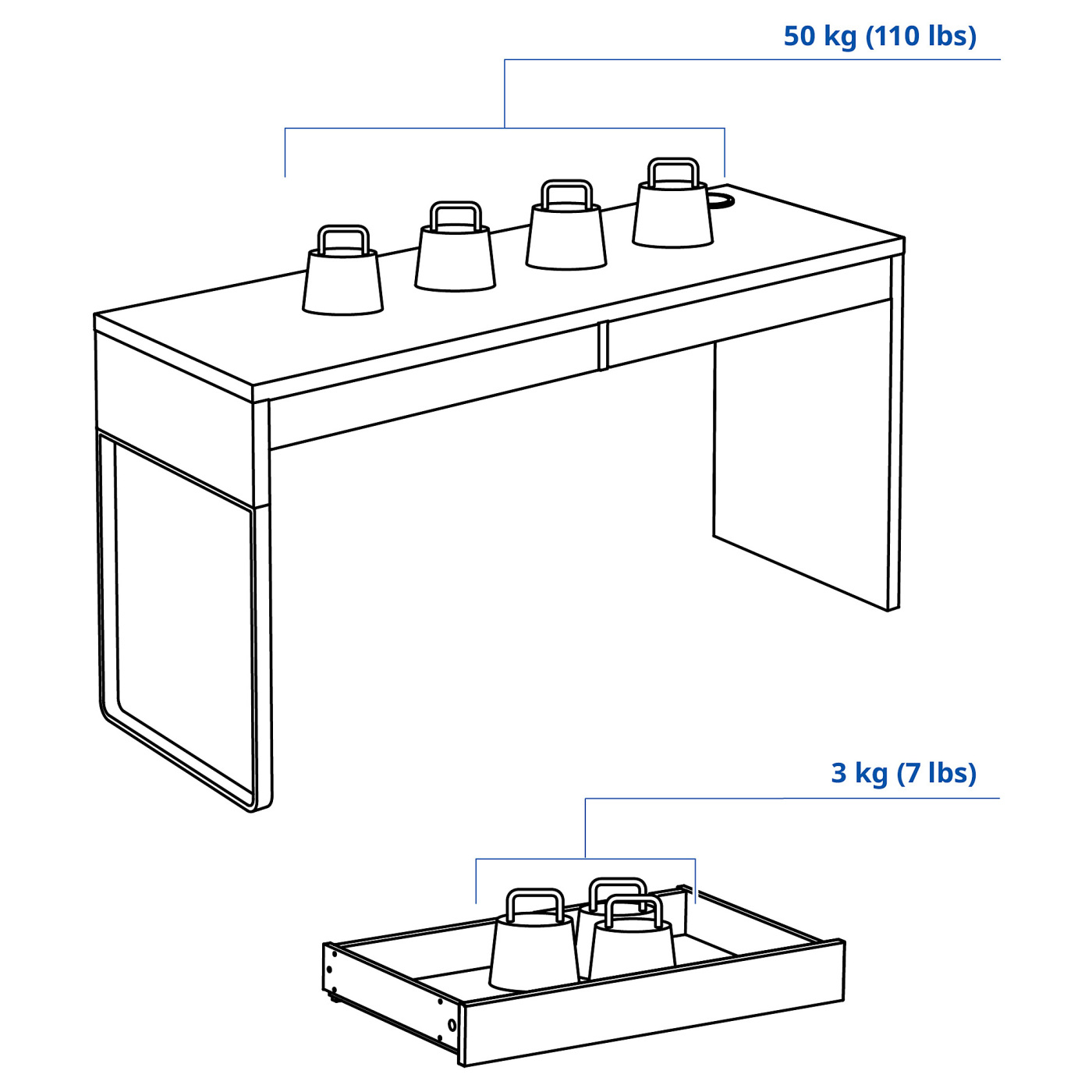 MICKE desk black-brown - IKEA