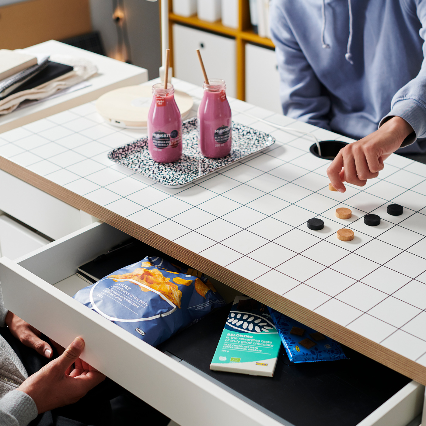 MICKE desk white/anthracite - IKEA