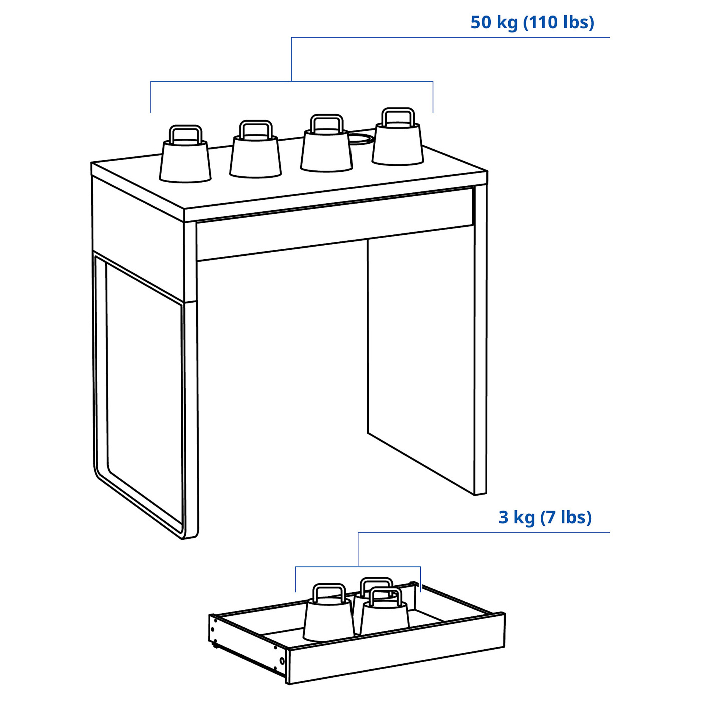 mikkyページ MICKE desk white - IKEA