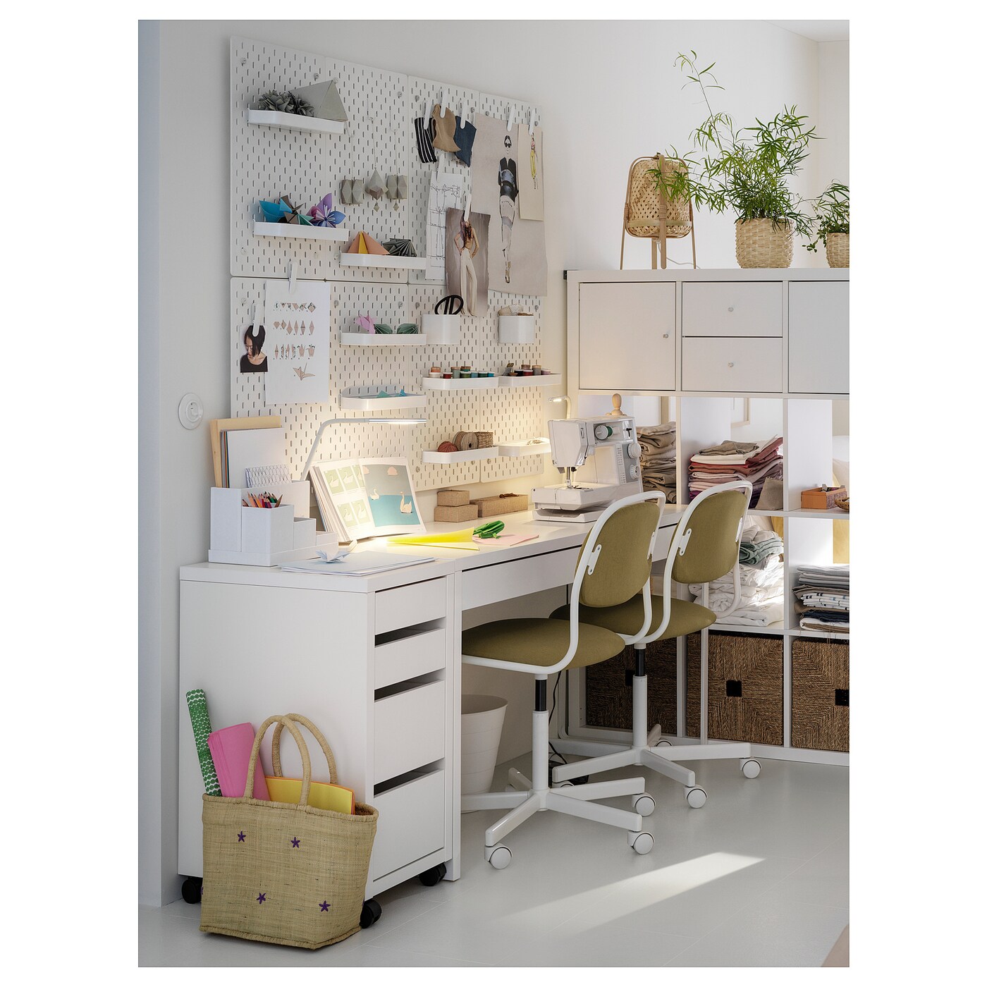 MICKE drawer unit on castors white - IKEA