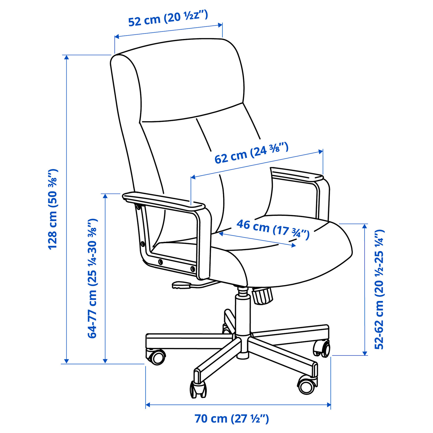 MILLBERGET swivel chair Murum dark brown - IKEA