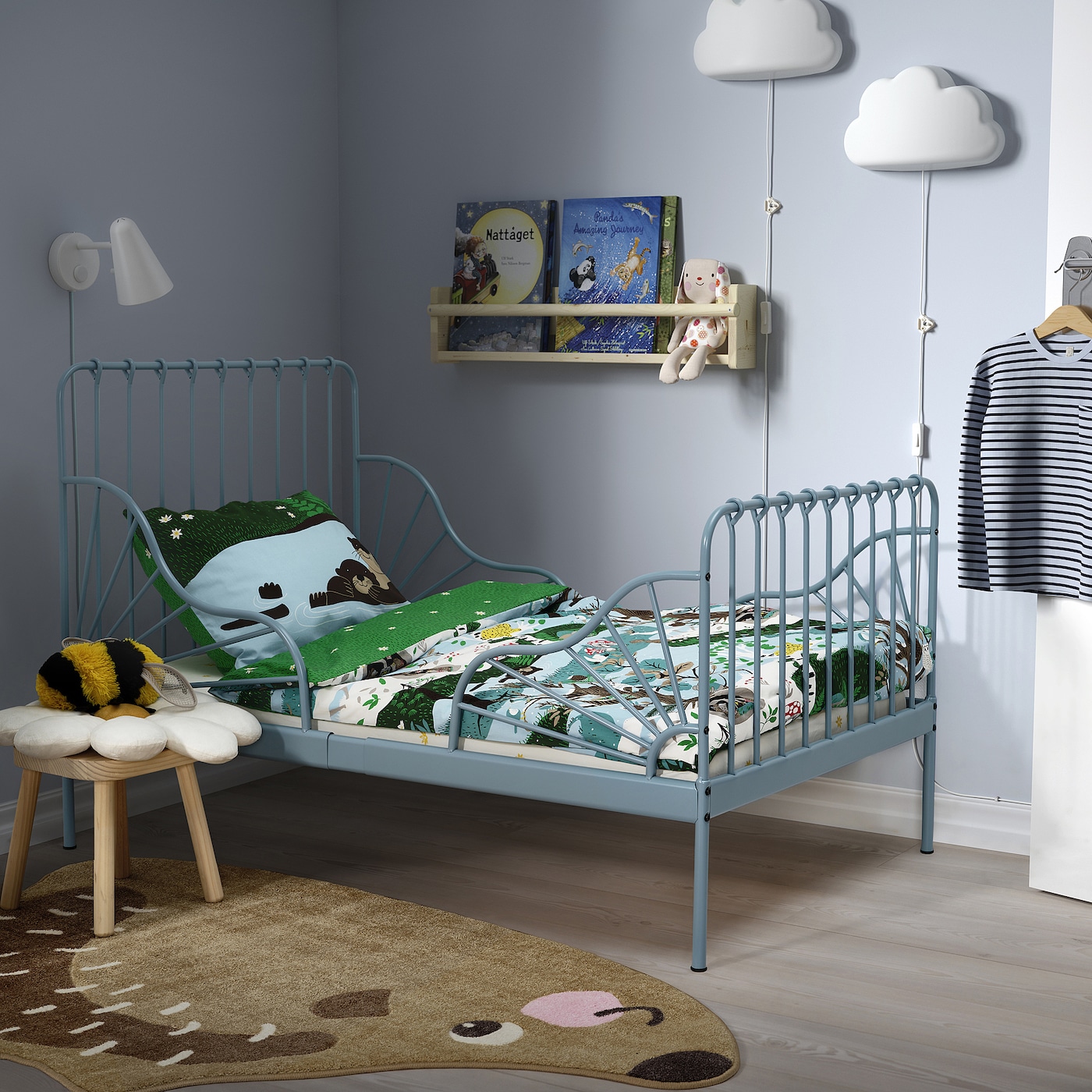 IKEA ベビーベッド　ブルー IKEA - IKEAベビーベッド ブルーの通販 by poko shop｜イケア