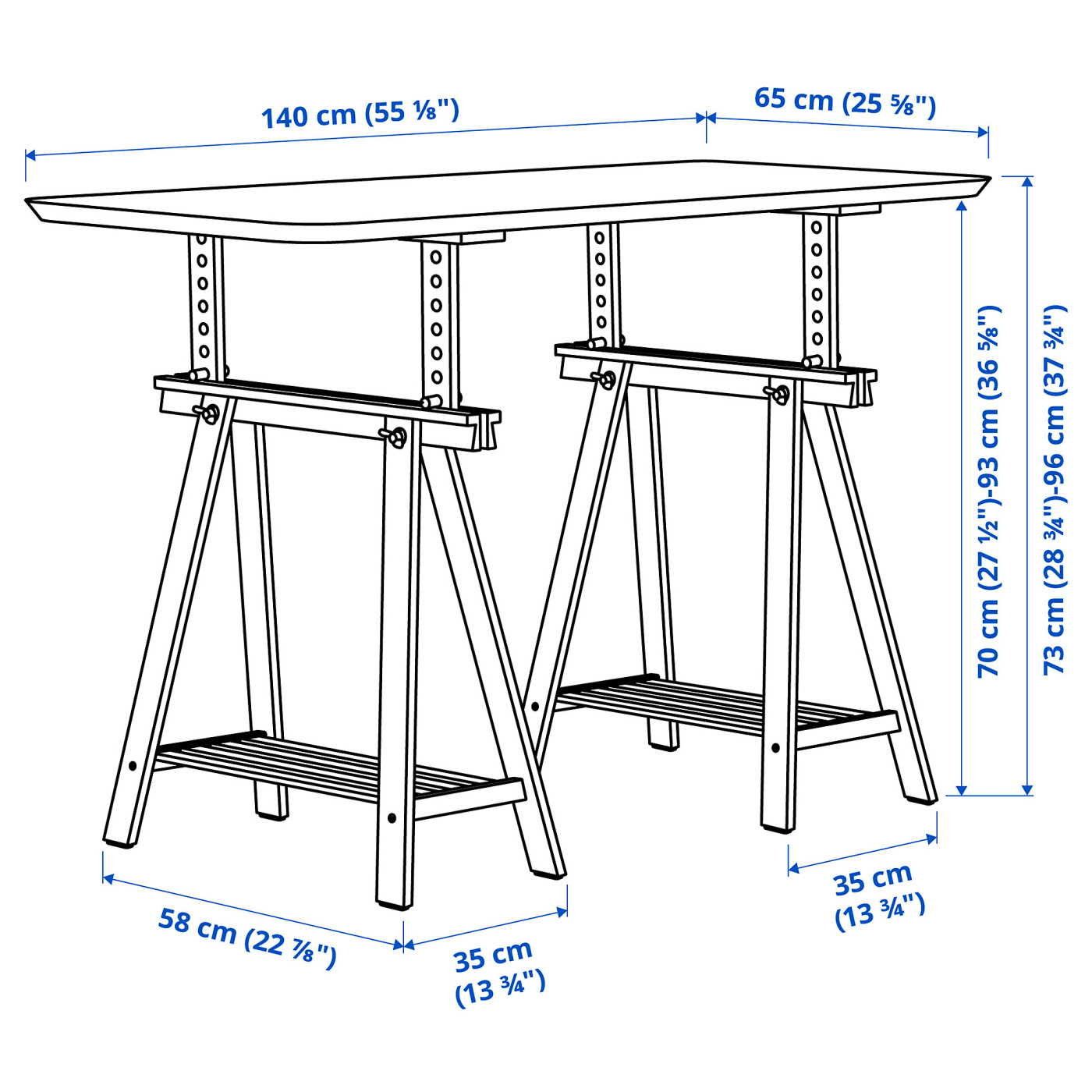 MITTBACK trestle birch - IKEA