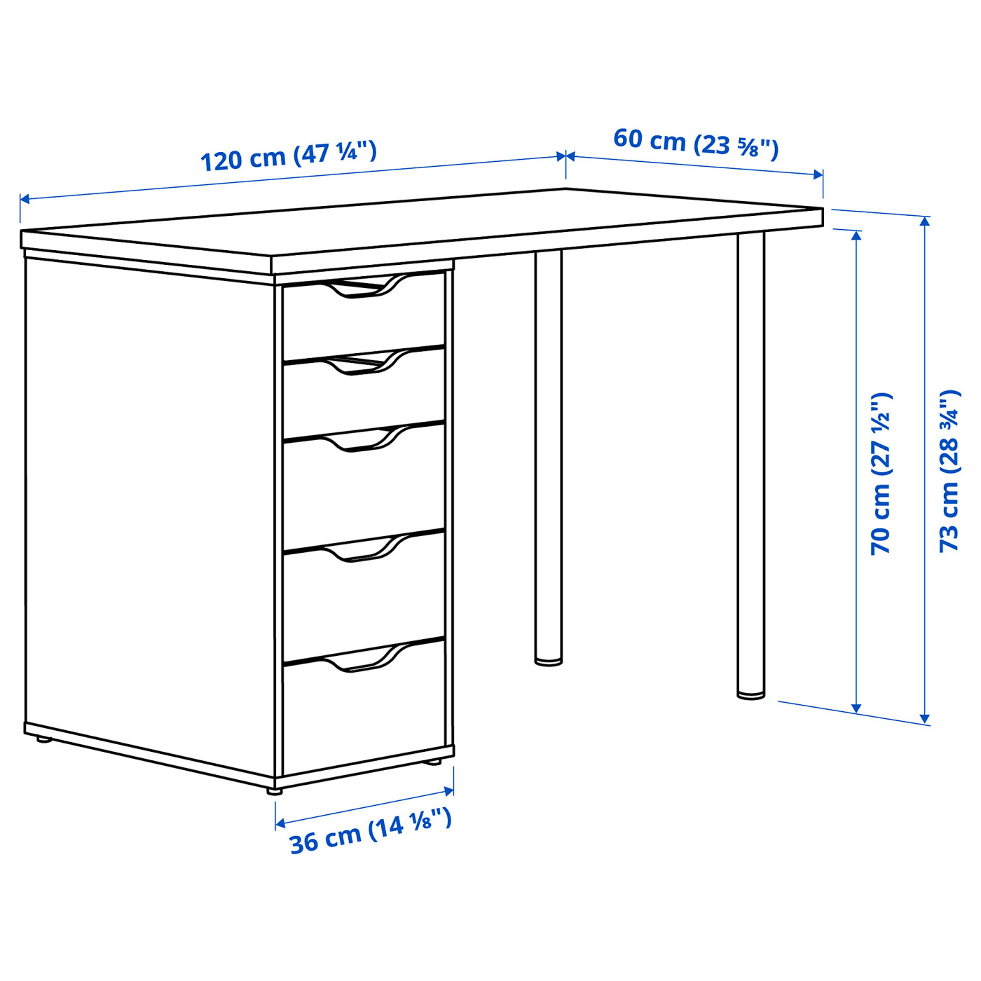 MITTCIRKEL / ALEX desk lively pine effect/white - IKEA