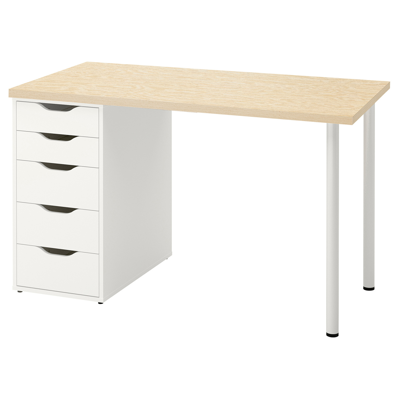 MITTCIRKEL / ALEX desk lively pine effect/white - IKEA