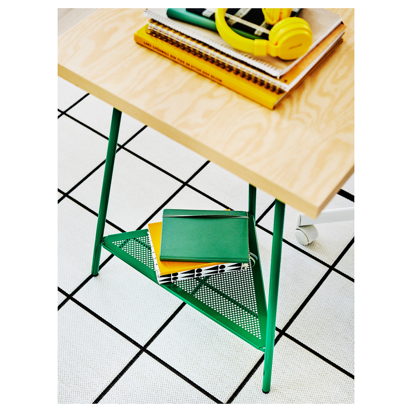 MITTCIRKEL / TILLSLAG desk lively pine effect/green - IKEA