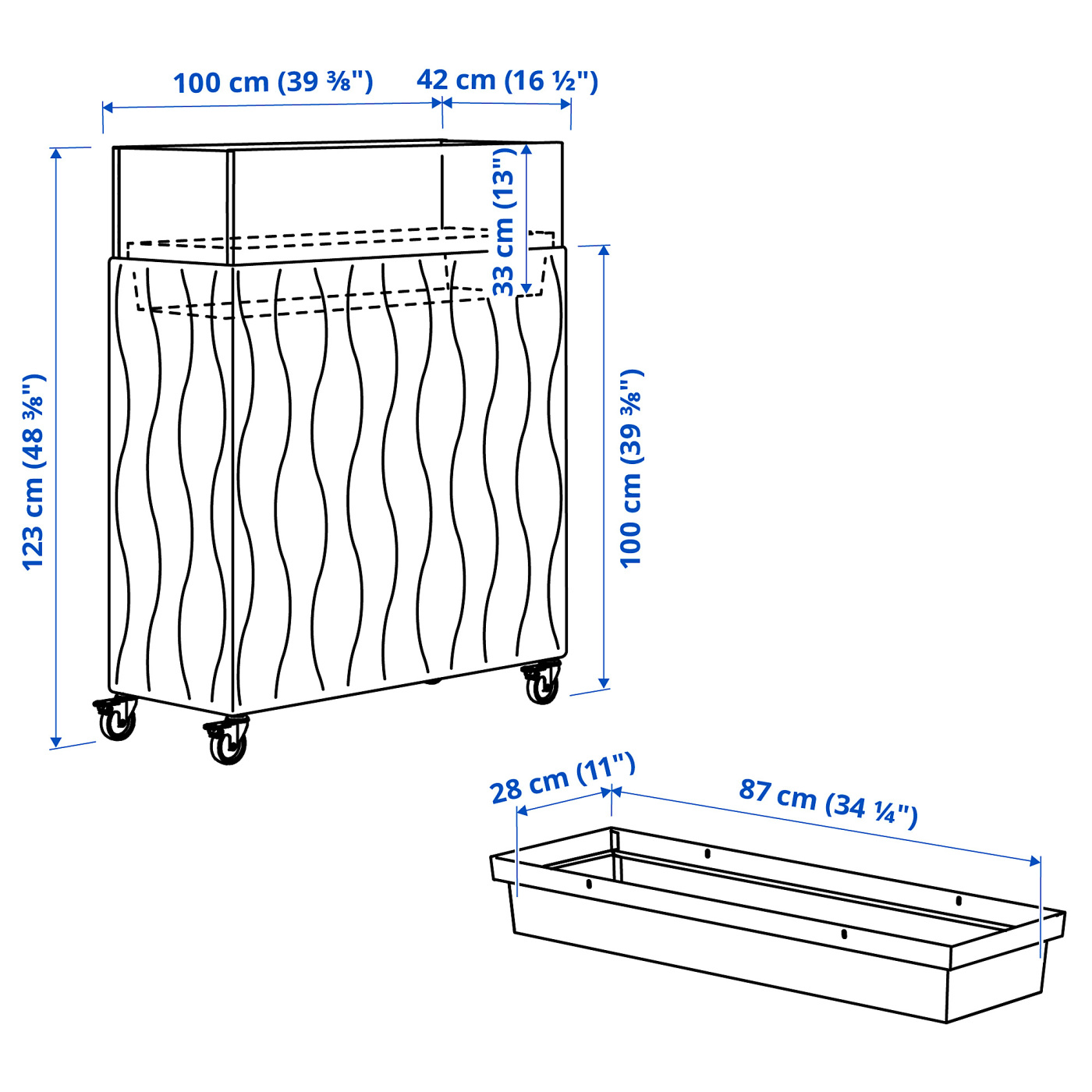 MITTZON acoustic plant box with castors Gunnared beige - IKEA