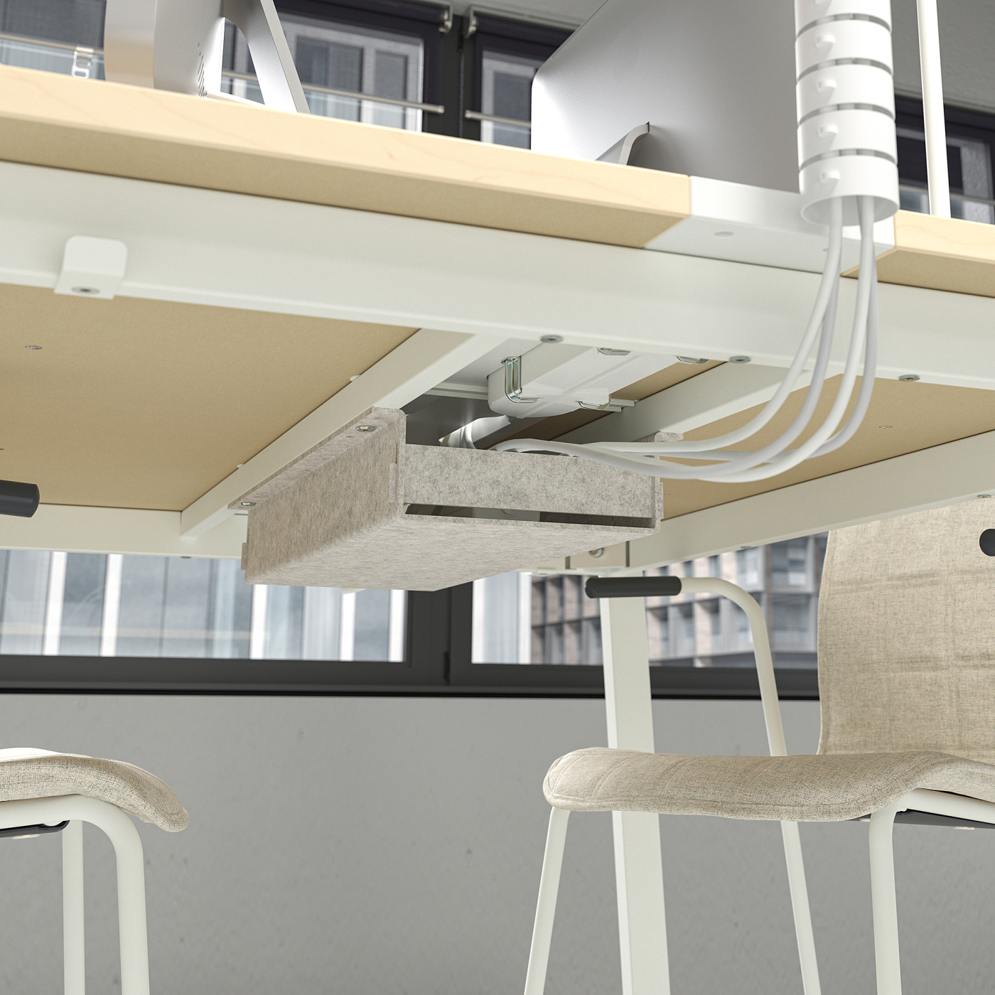MITTZON conference table birch veneer/white - IKEA