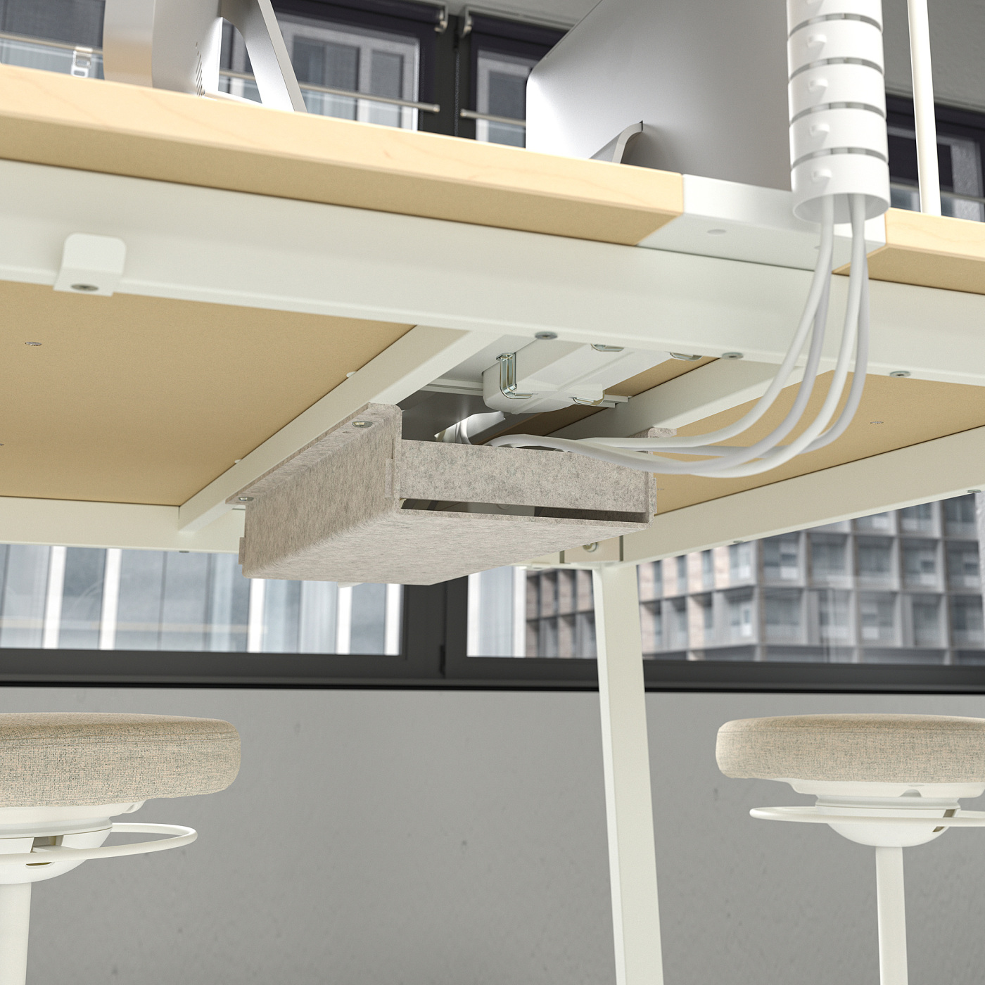 muu. ページ サイズ24cm MITTZON conference table birch veneer/white - IKEA