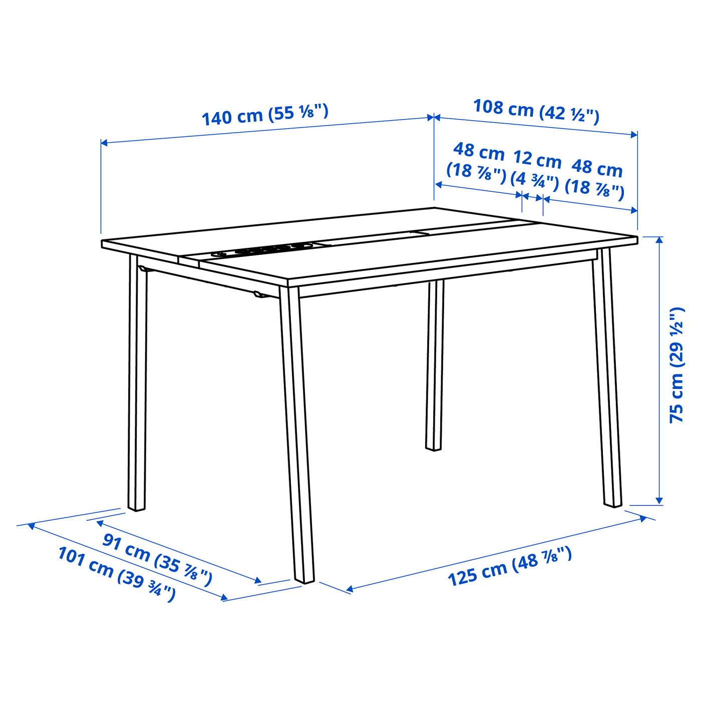 MITTZON conference table black stained ash veneer/black - IKEA