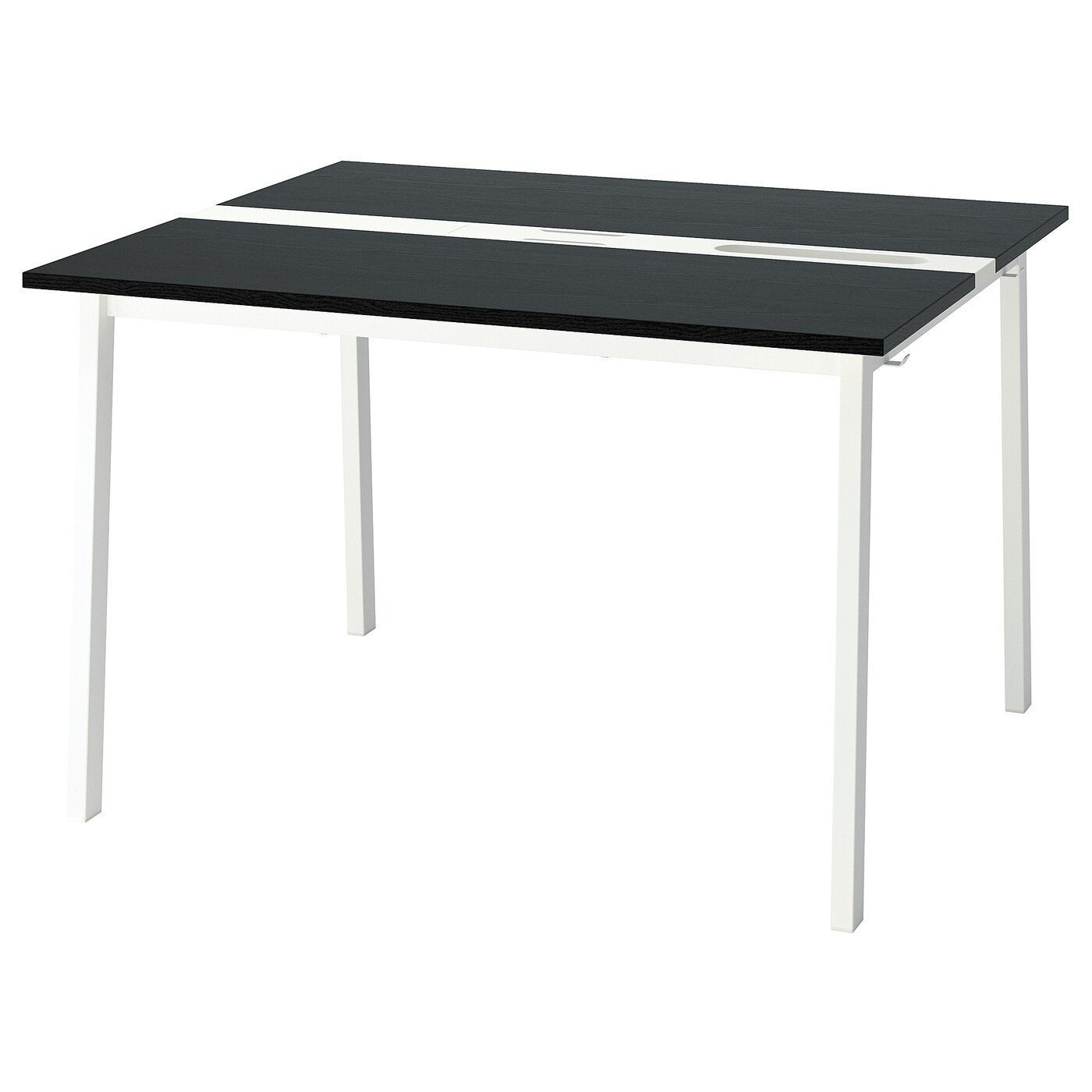 MITTZON conference table black stained ash veneer/white - IKEA