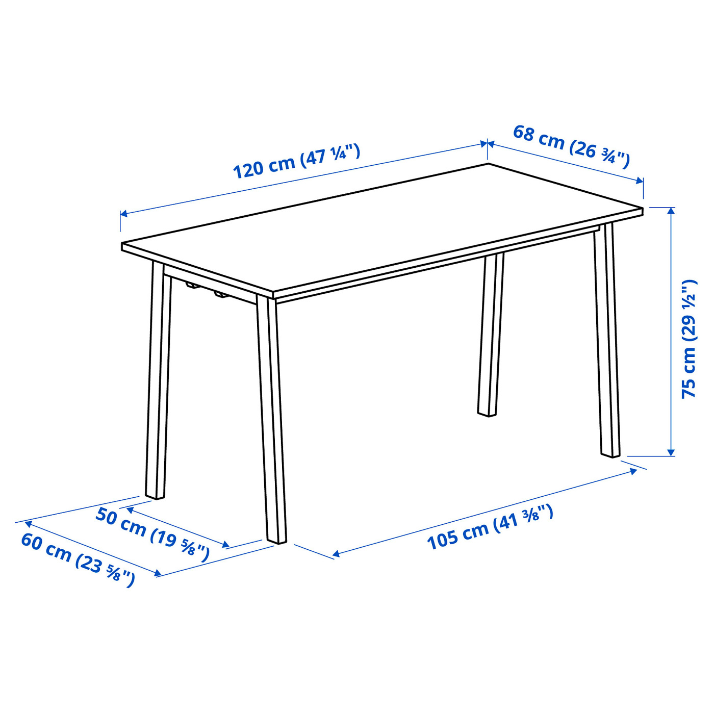 MITTZON conference table black stained ash veneer/white - IKEA