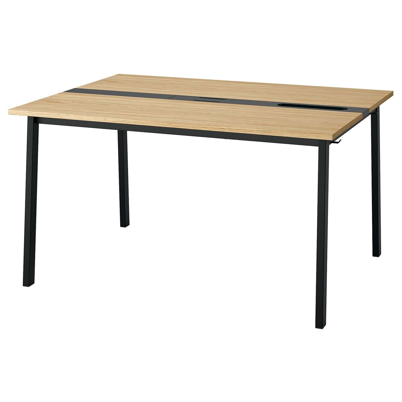 MITTZON conference table oak veneer/black - IKEA