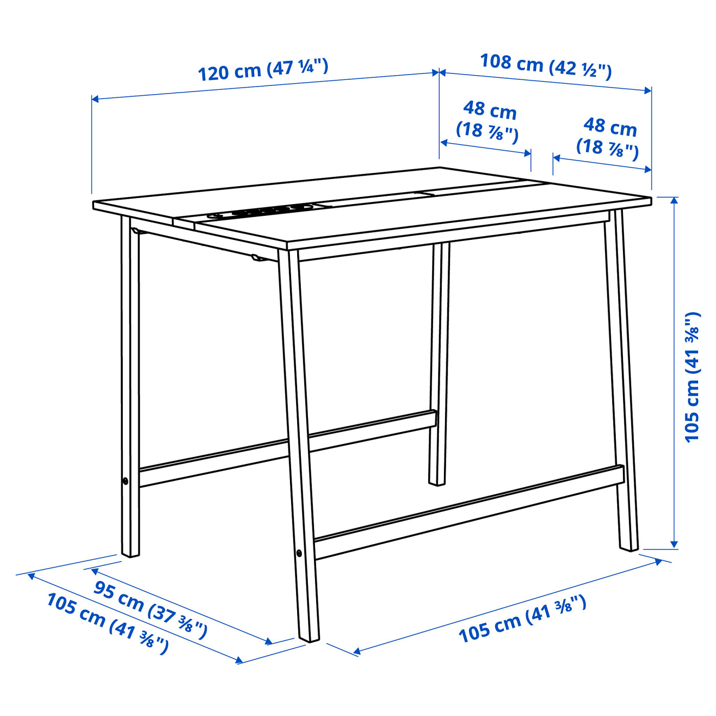 MITTZON conference table white - IKEA
