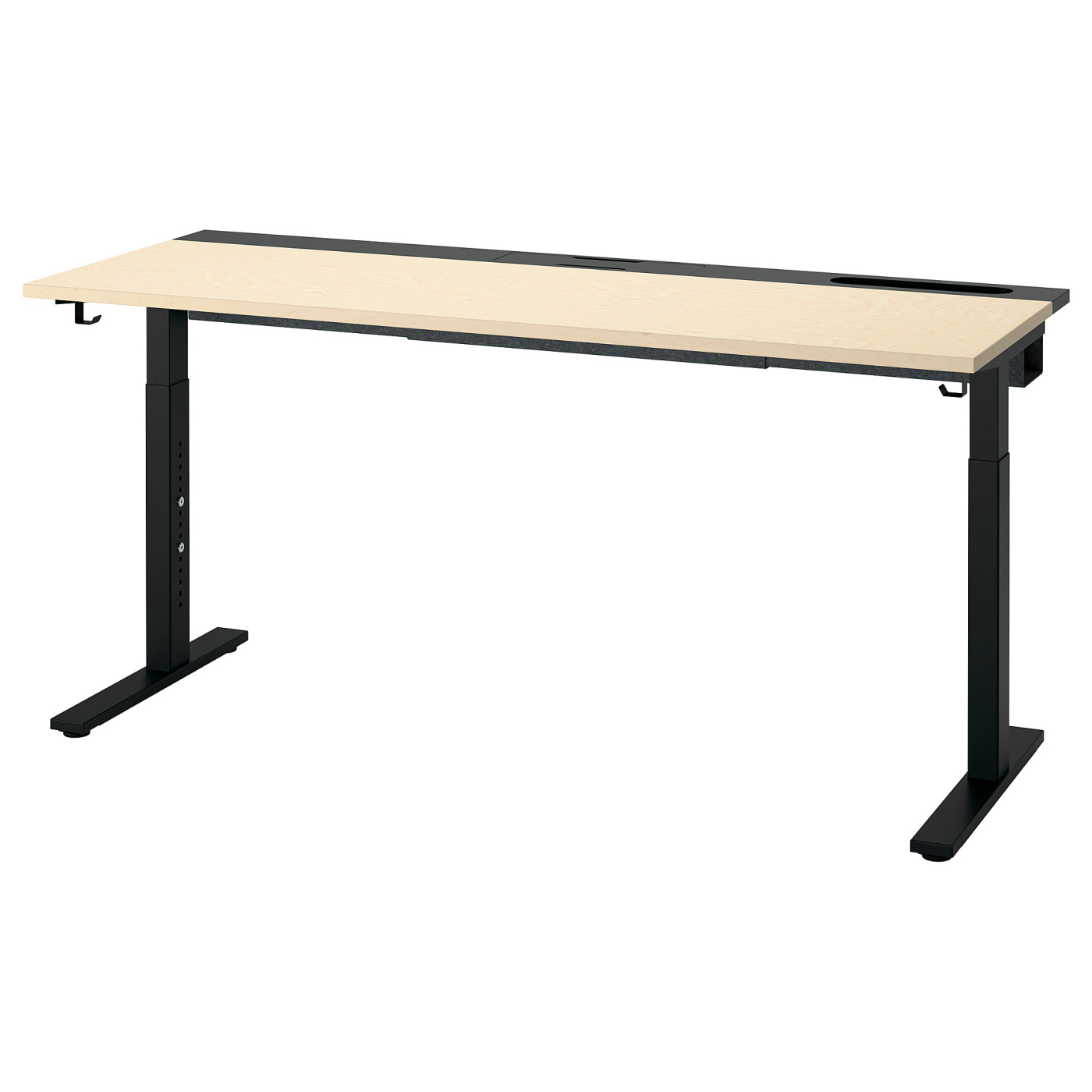 MITTZON desk birch veneer/black - IKEA