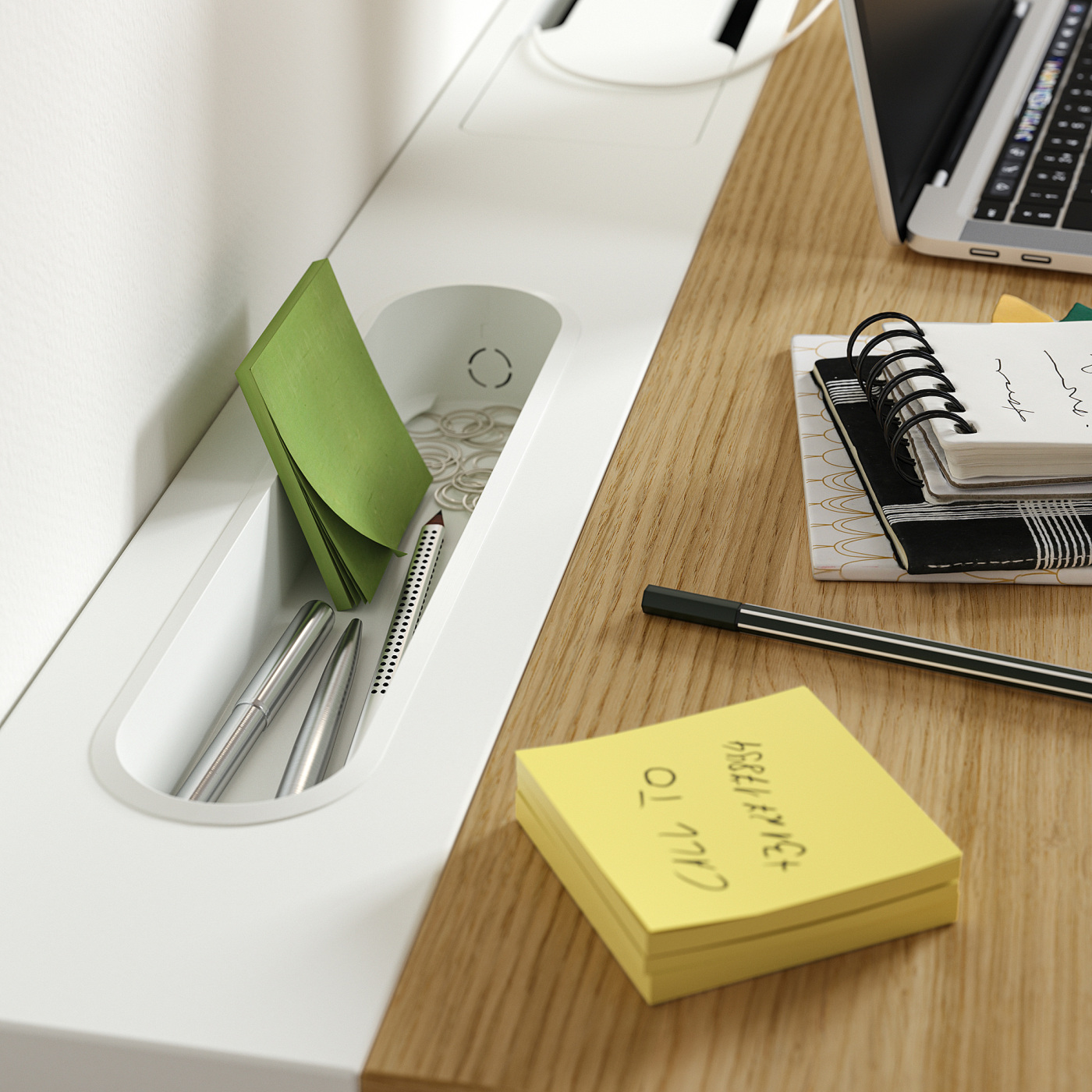 MITTZON desk oak veneer/white - IKEA