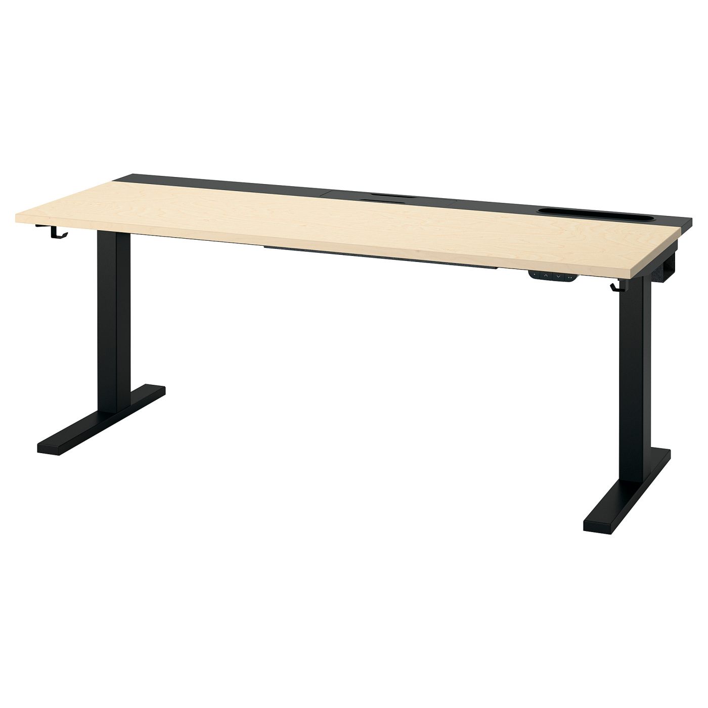 MITTZON desk sit/stand electric birch veneer/black - IKEA