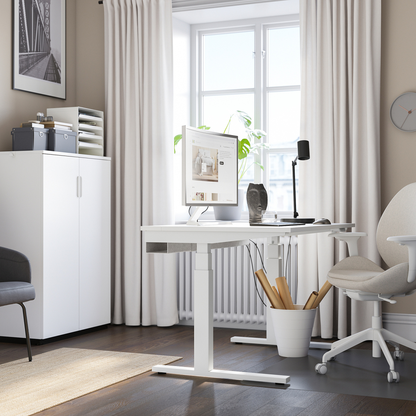 MITTZON desk sit/stand electric white - IKEA