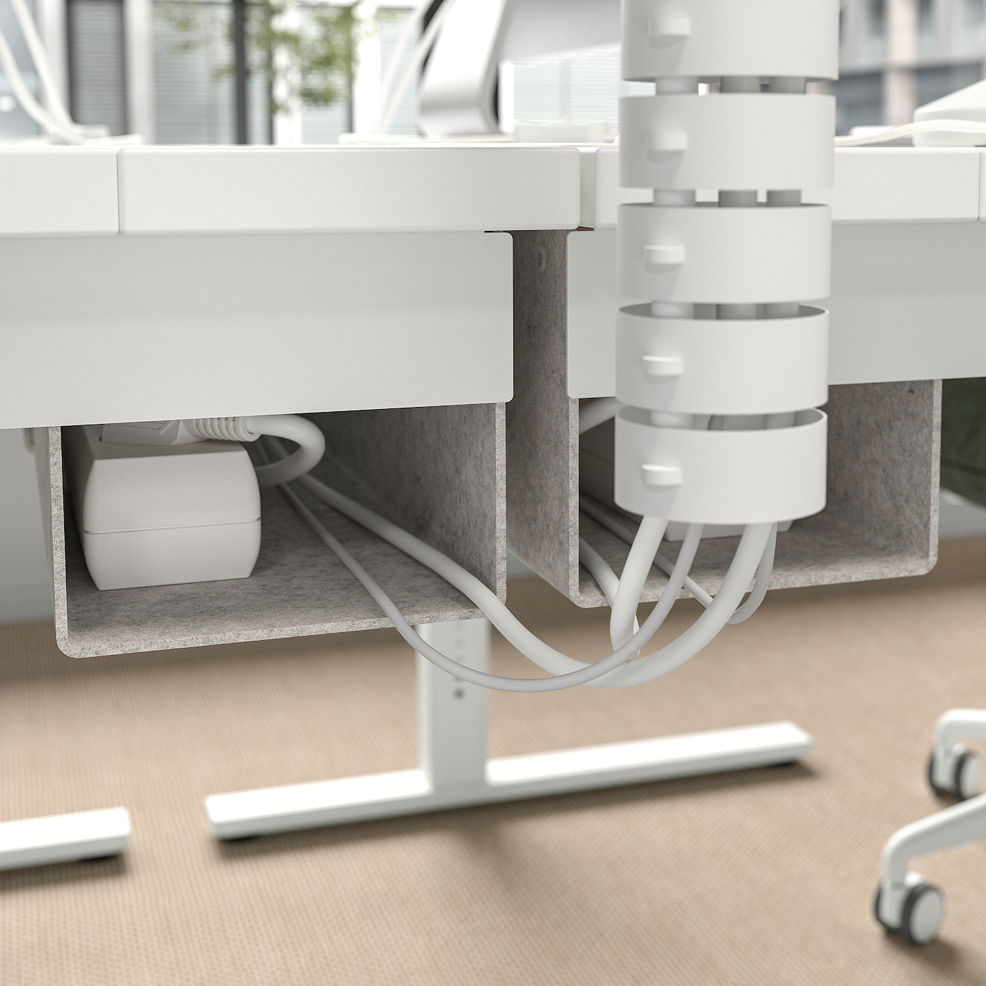 こめぽん様Desk Med 60×120 Upstand 48W x 24D Standing Desk with Dual Monitor Arm | Bestar