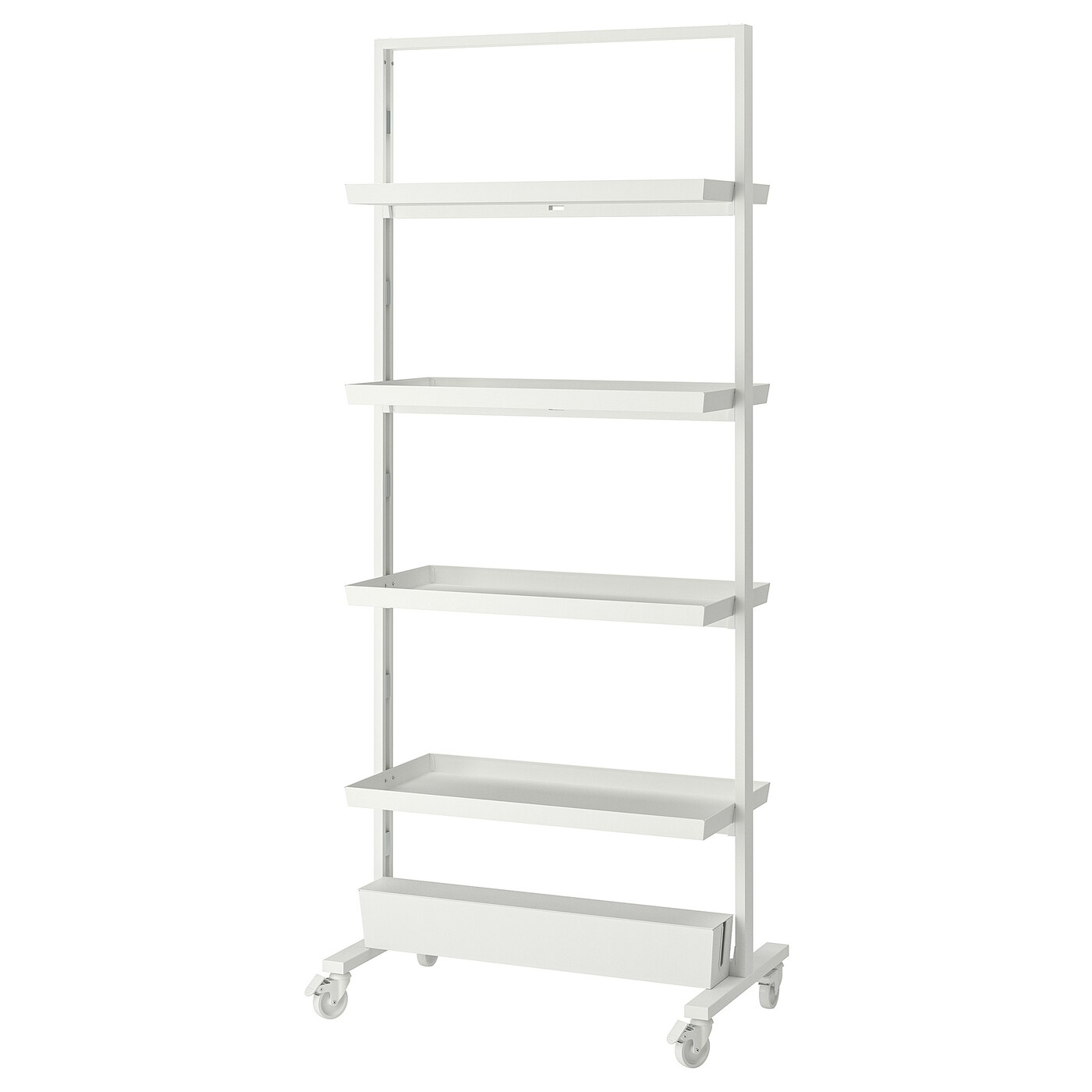 篳篥◦本管◦美品 MITTZON frame w castors/disp shlf/cable box white - IKEA