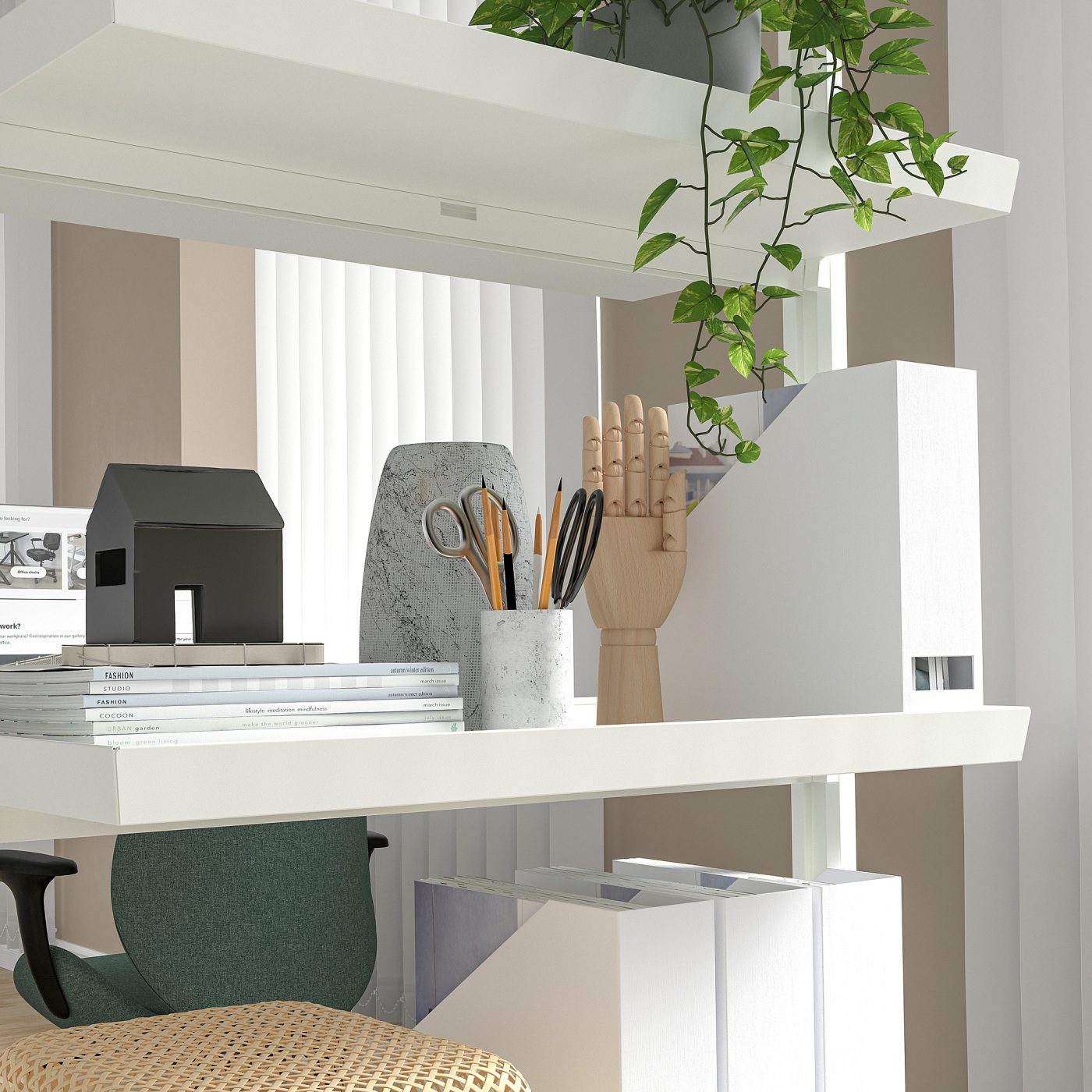 MITTZON frame with castors/display shelf white - IKEA
