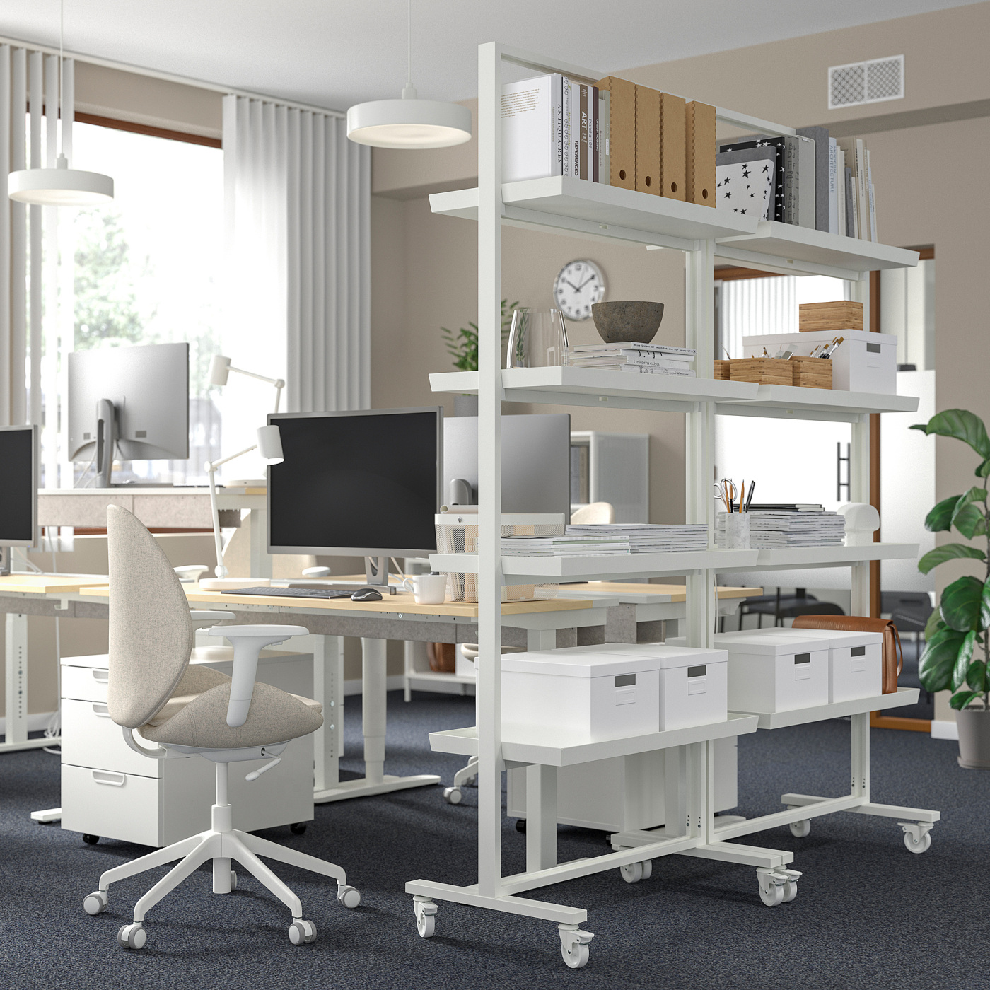 MITTZON frame with castors/display shelf white - IKEA