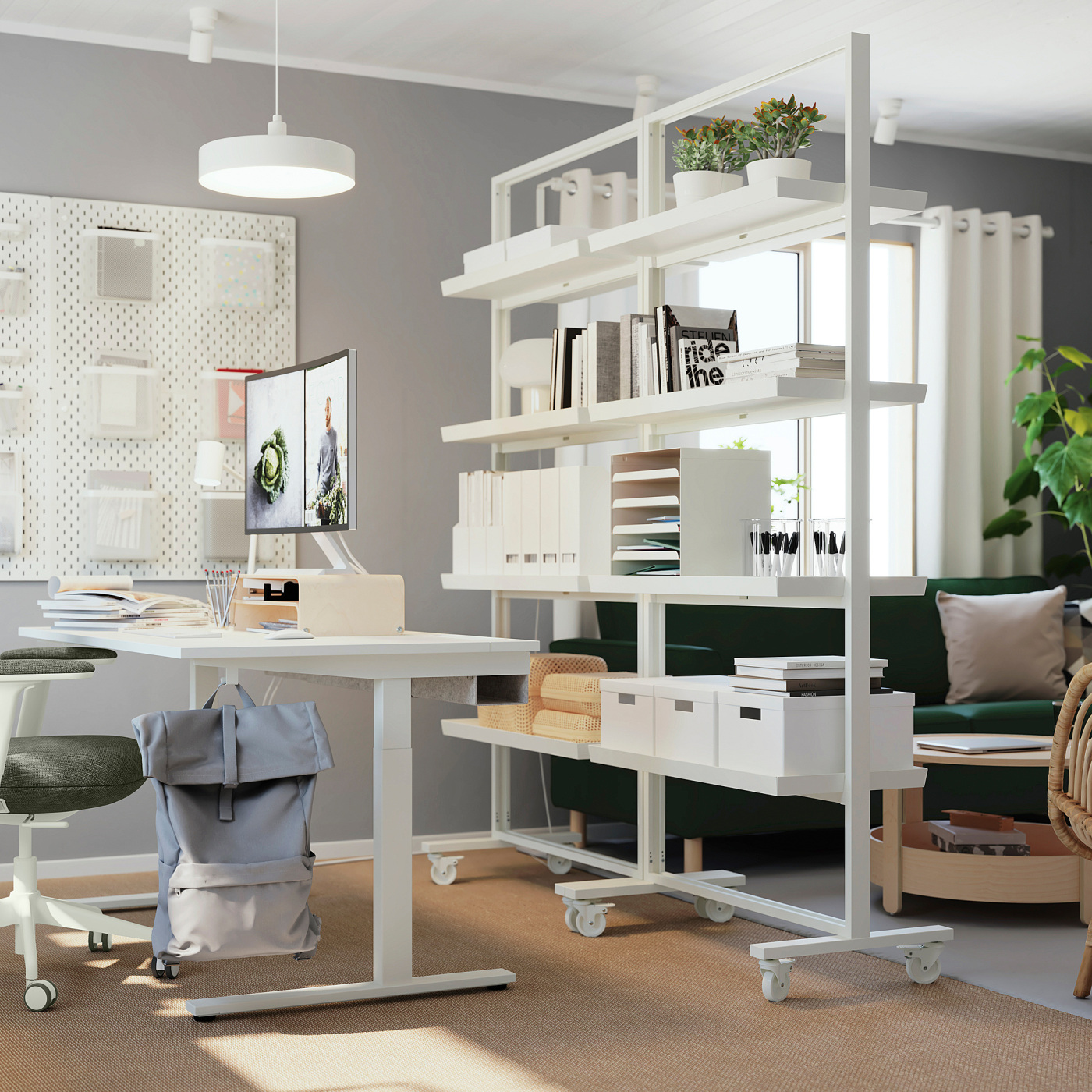 MITTZON frame with castors/display shelf white - IKEA