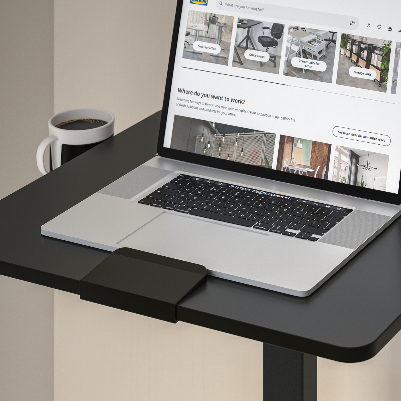 MITTZON laptop table with castors black - IKEA