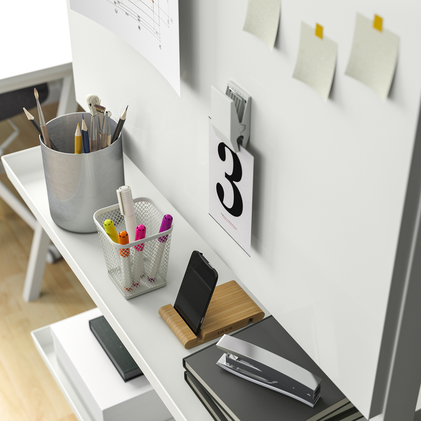 MITTZON whiteboard/noticeboard white - IKEA