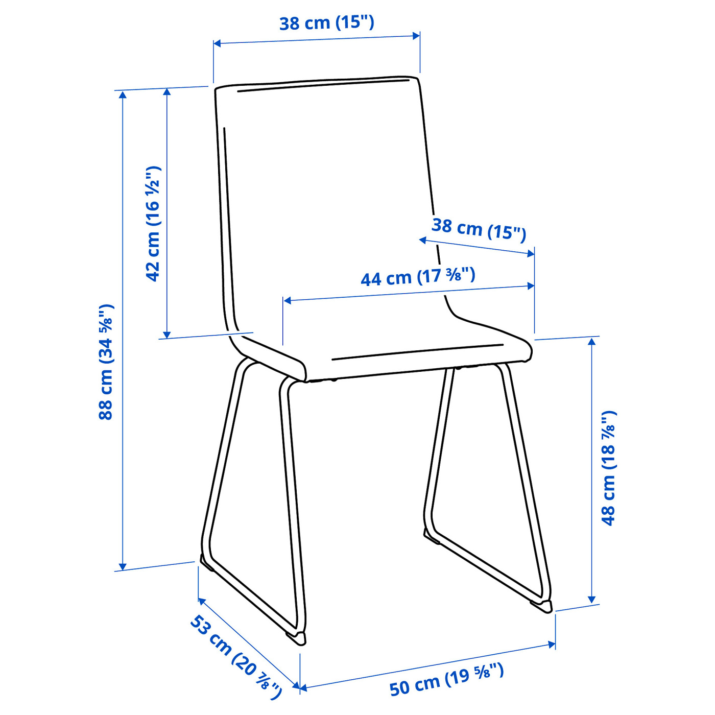 ともぞう。IKEA VOLFGANG ヴォルフガング　2脚 VOLFGANG Chair, chrome-plated, Bomstad black : Buy Online at Best