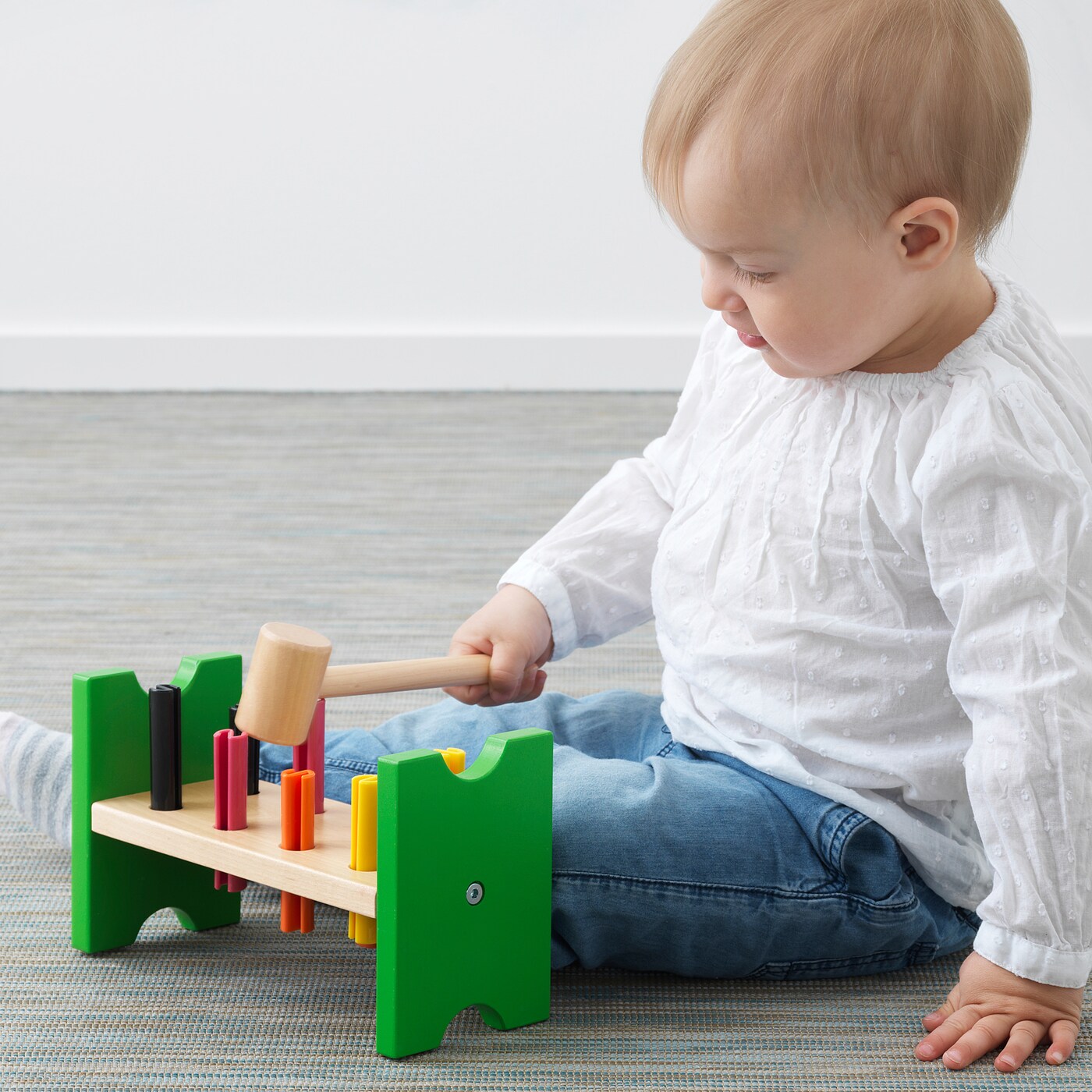 知育玩具 pola UPPSTÅ toy hammering block multicolour - IKEA