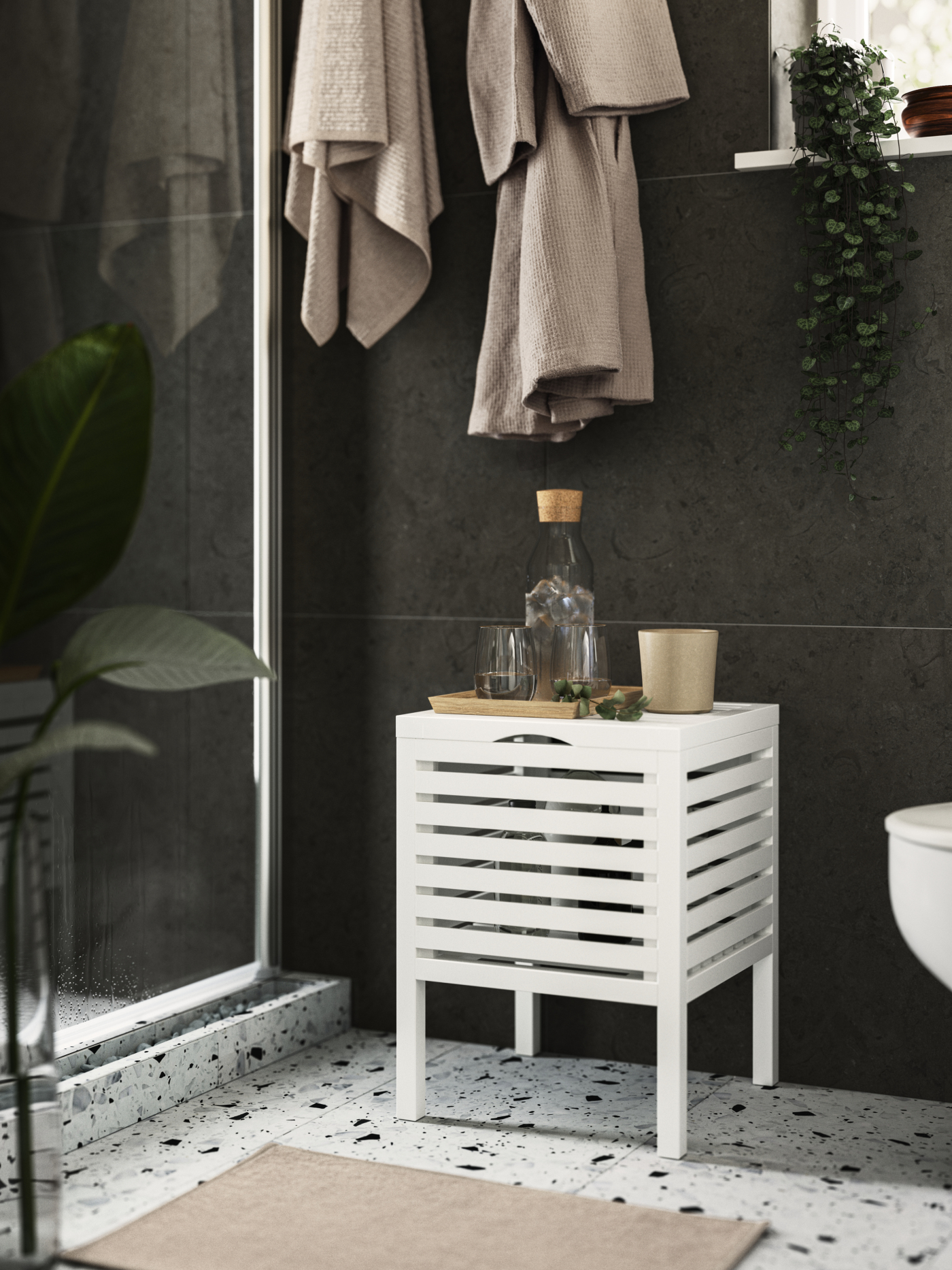 MUSKAN storage stool white - IKEA