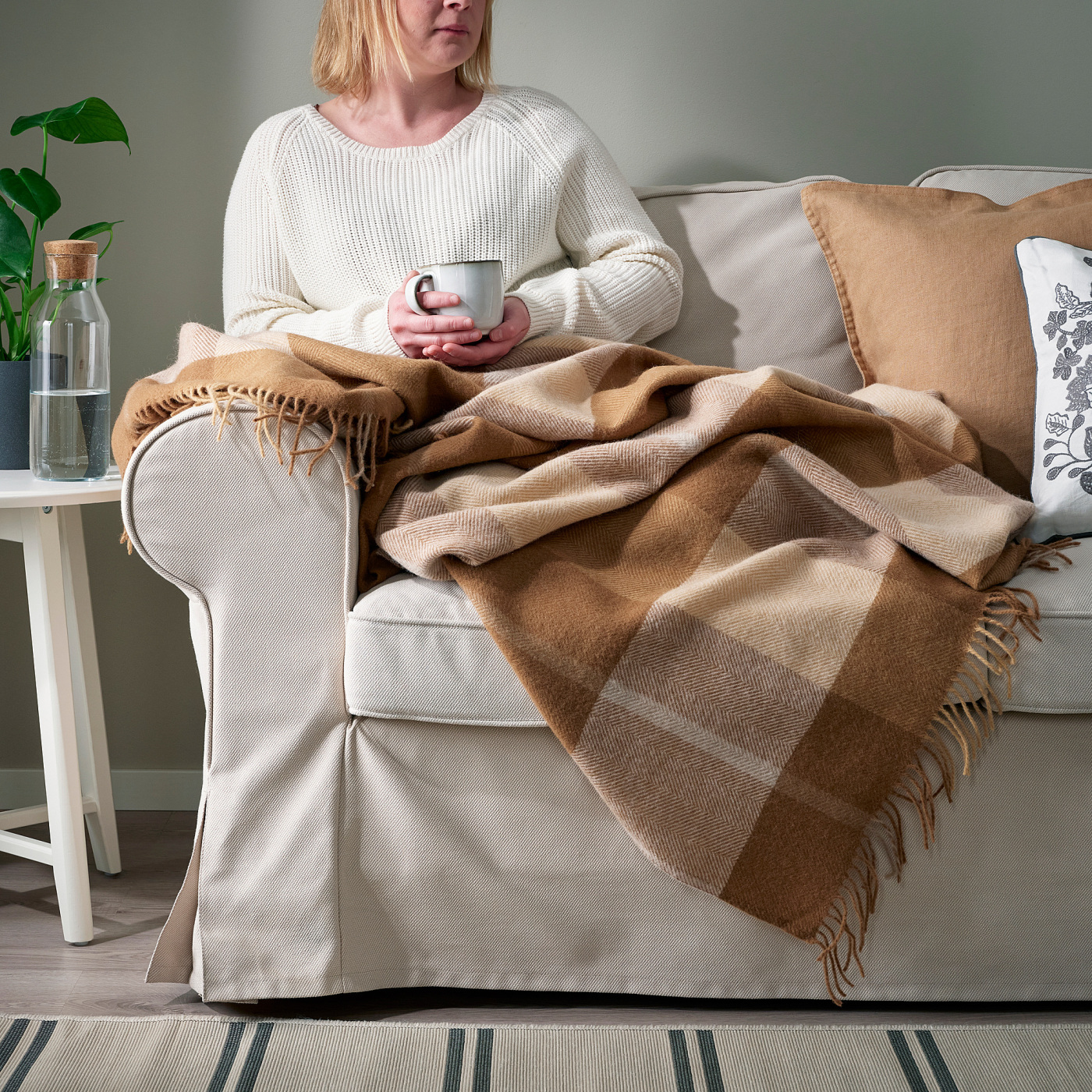 MYRULL throw light brown - IKEA
