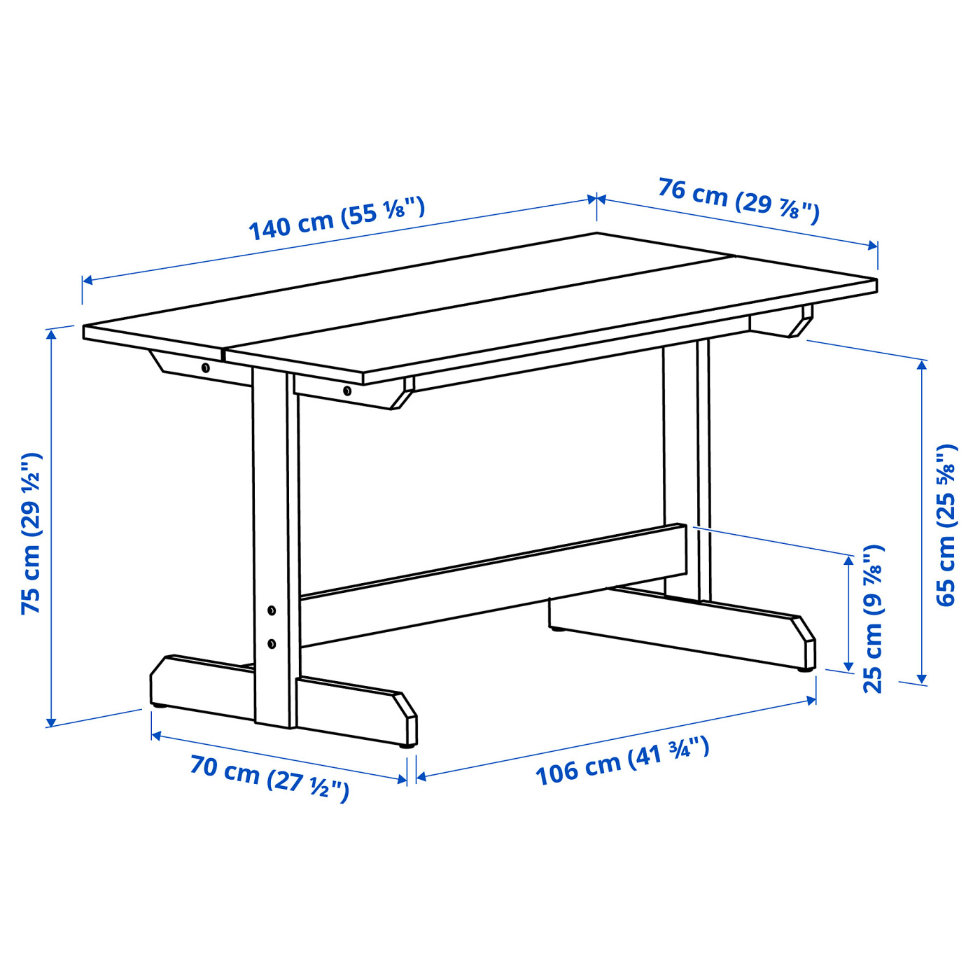 IKEA NACKANÄS・ダイニングセット・テーブル チェア NACKANÄS table, acacia, 551/8x297/8