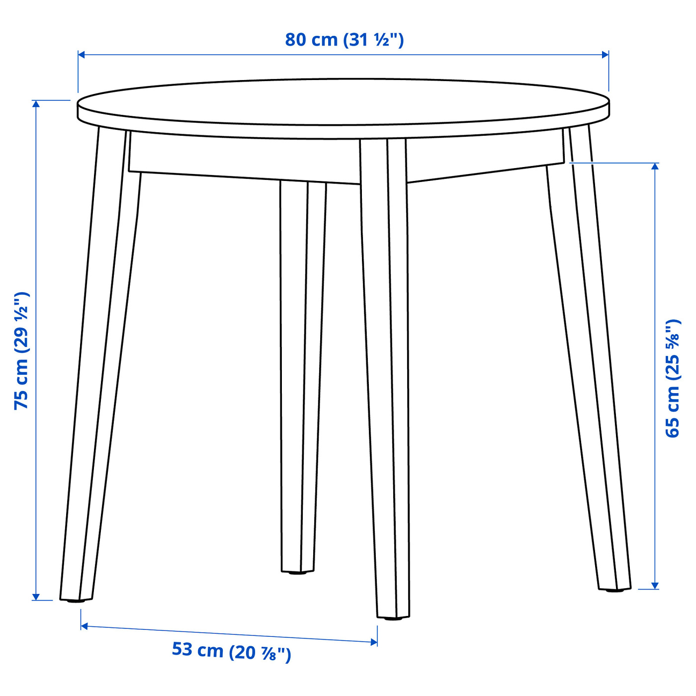 NACKANÄS / SKOGSBO table and 2 chairs acacia/dark brown - IKEA