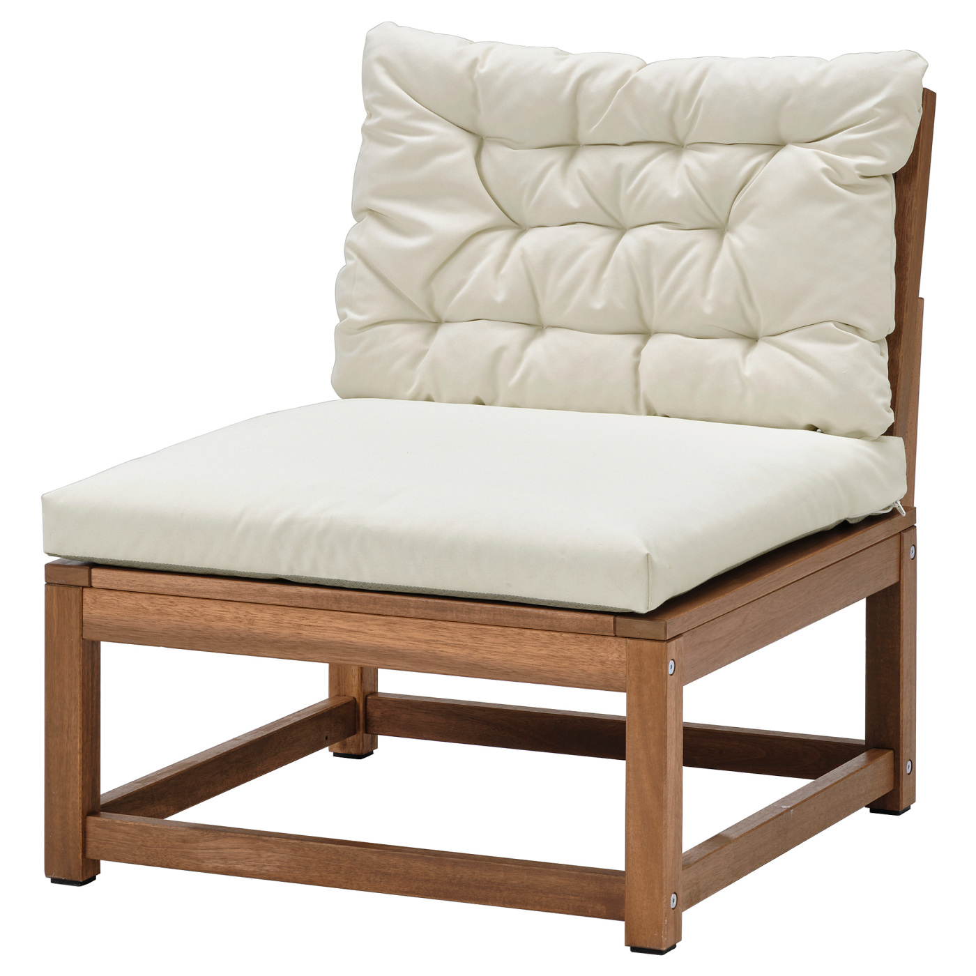 NÄMMARÖ backrest for modular sofa, outdoor light brown stained - IKEA