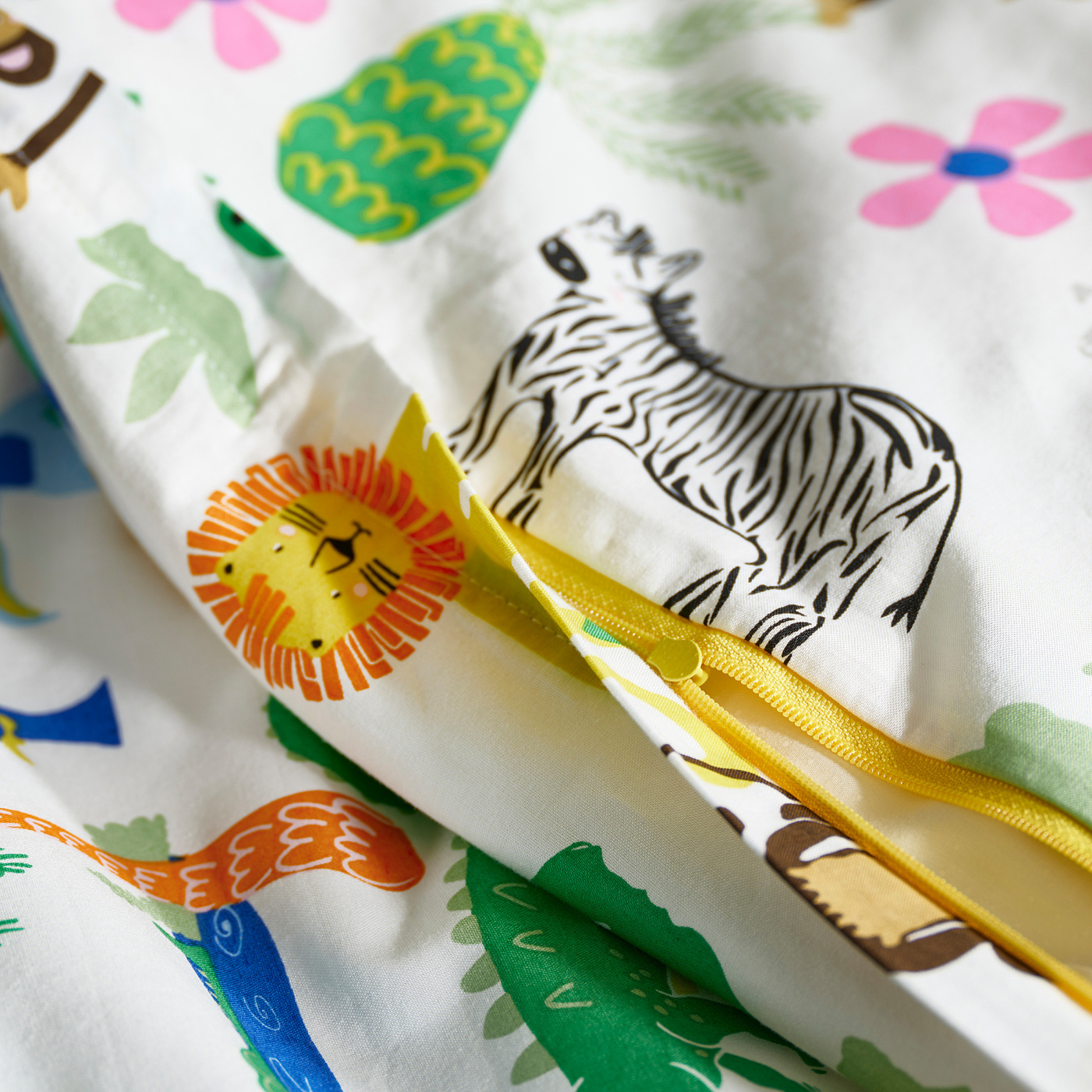 NATTHÄGER duvet cover and pillowcase multicolour/jungle - IKEA