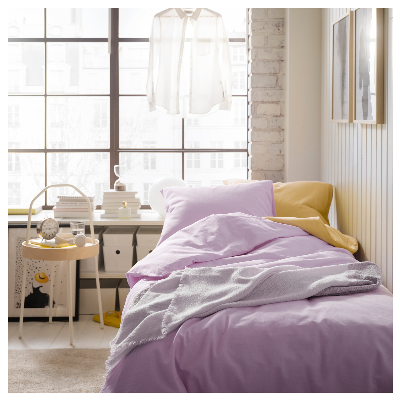 NATTSVÄRMARE duvet cover and 2 pillowcases lilac - IKEA