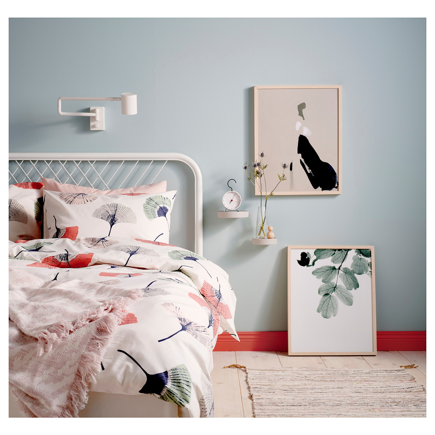 NESTTUN bed frame white/Luröy - IKEA