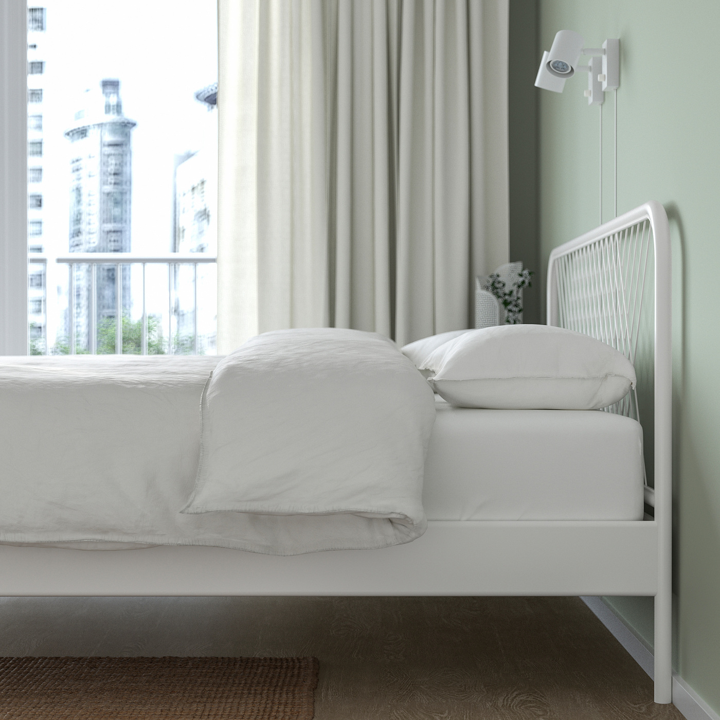 セール再値下げIKEA美品NESTTUN ネストゥンシングルベット NESTTUN bed frame white/Luröy - IKEA