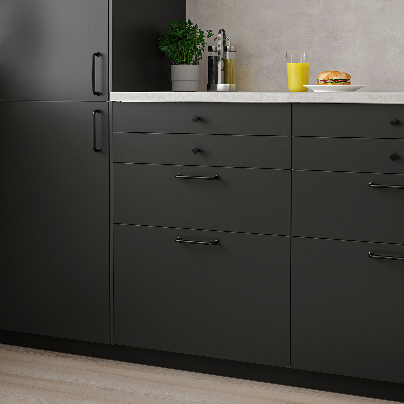 NICKEBO drawer front matt anthracite - IKEA