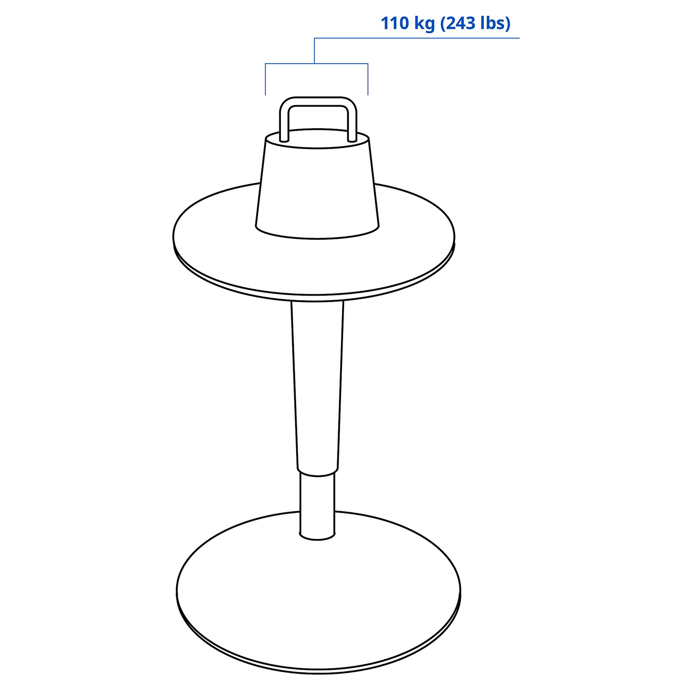 NILSERIK standing support beige/Vissle dark grey - IKEA