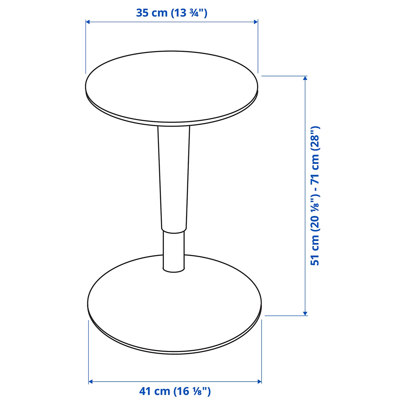 NILSERIK standing support white/Vissle dark blue - IKEA