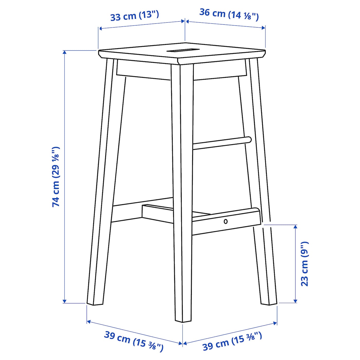 NILSOLLE bar stool birch IKEA